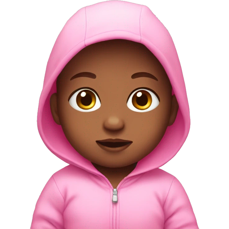 Baby with pink clothes  emoji
