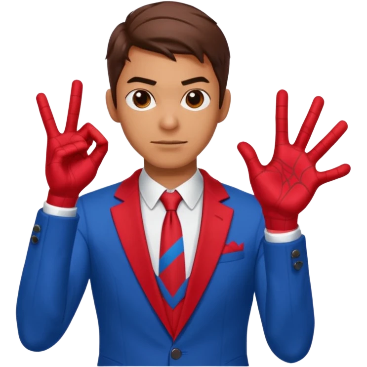 Spiderman just makes an upvote sign with his hand. emoji