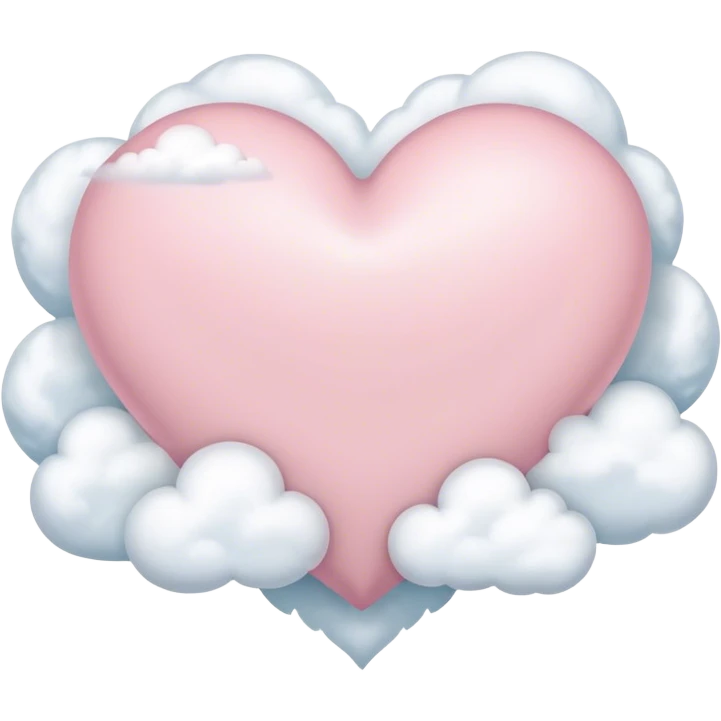 light pink heart with clouds emoji