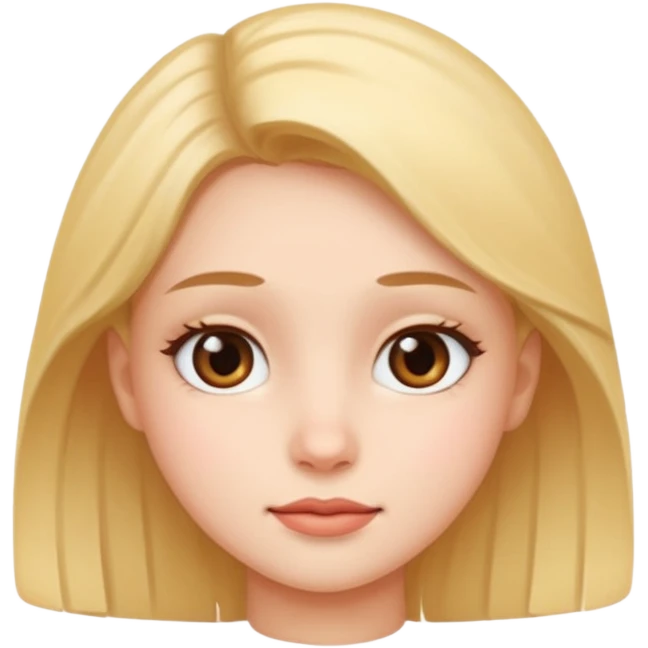 Cute real girl face emoji