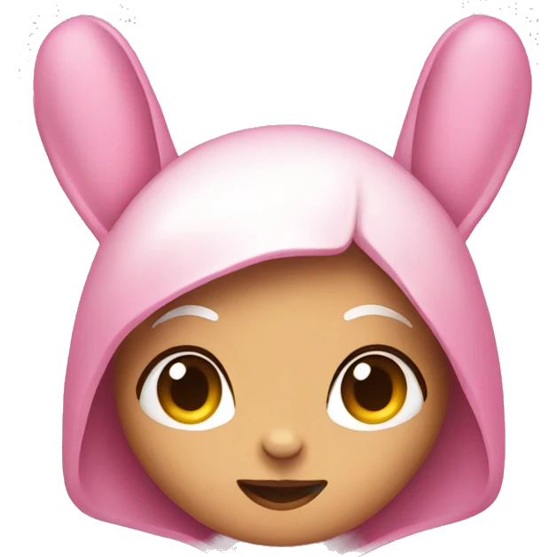 Female rabit with a heart pink emoji