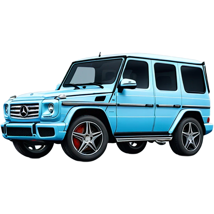 Light blue Mercedes G wagon emoji