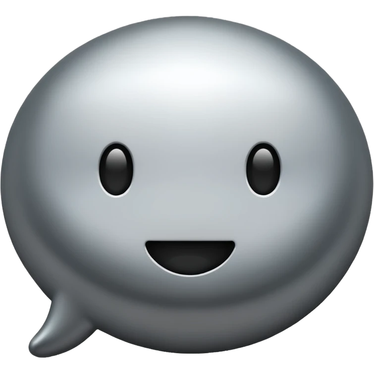  chat burbulas juodai baltas su mettalic efektu be veiduko emoji