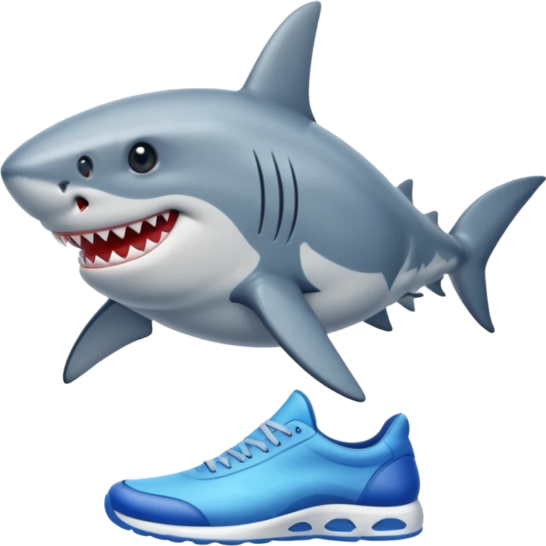 Shark w blue shoes  emoji