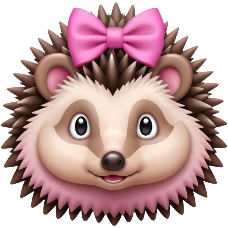hedgehog with a pink bow emoji