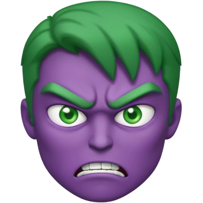 Purple hulk face  emoji