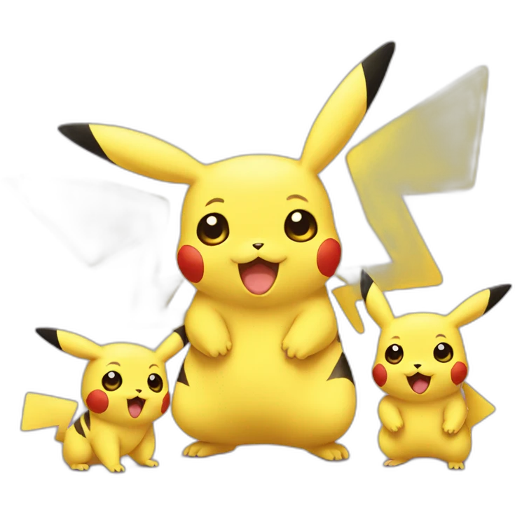Pikachu having babies emoji