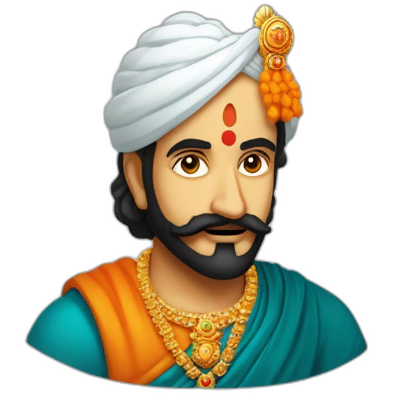 Chhatrapati Shivaji Maharaj facing towards left emoji