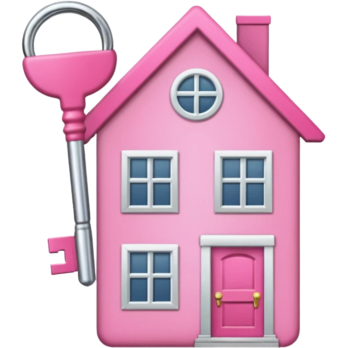 pink house key emoji emoji