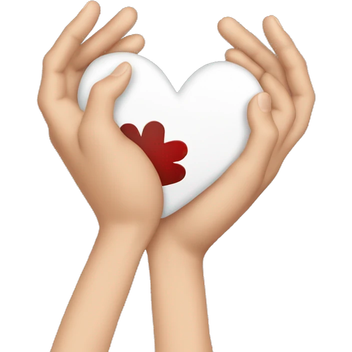 Broken heart made with hands  emoji