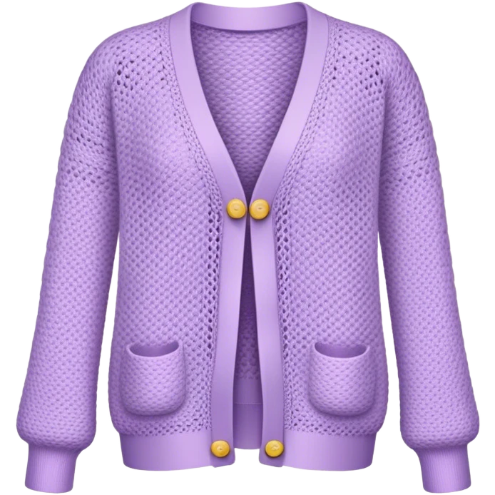 pastel purple crocheted cardigan emoji