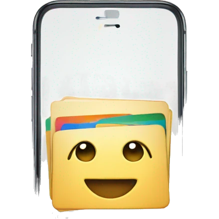 iPhone with card  inside the screen  emoji
