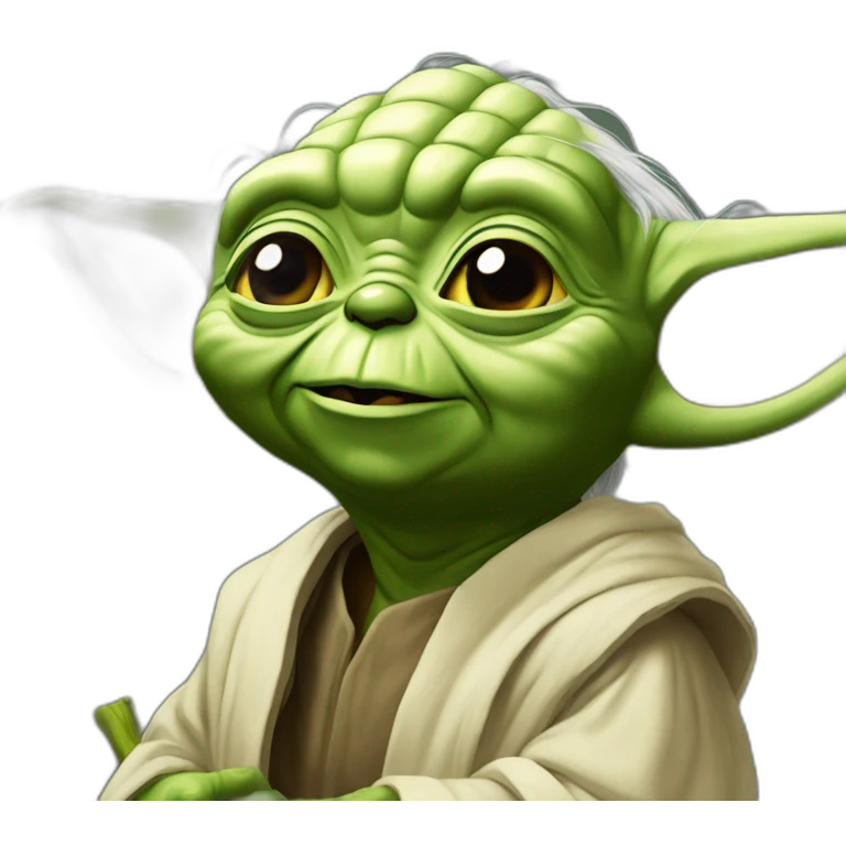 Yoda buvant une bière emoji