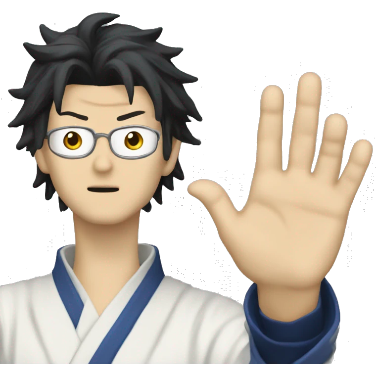 Satoru gojo domain expansion fingers emoji