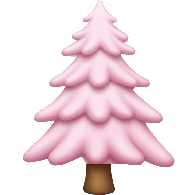 pastel pink christmas tree emoji