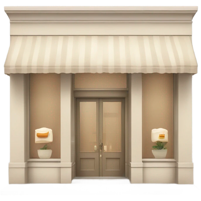 Beige boutique exterior emoji