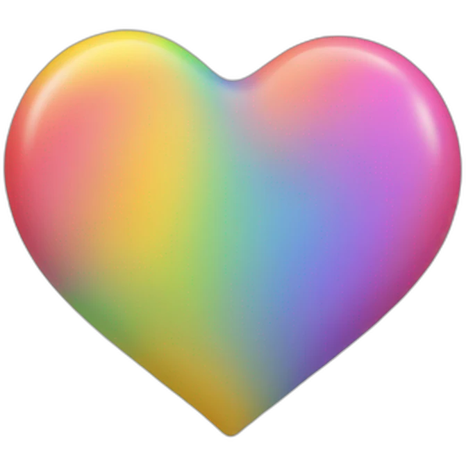 Cœur multicolore emoji