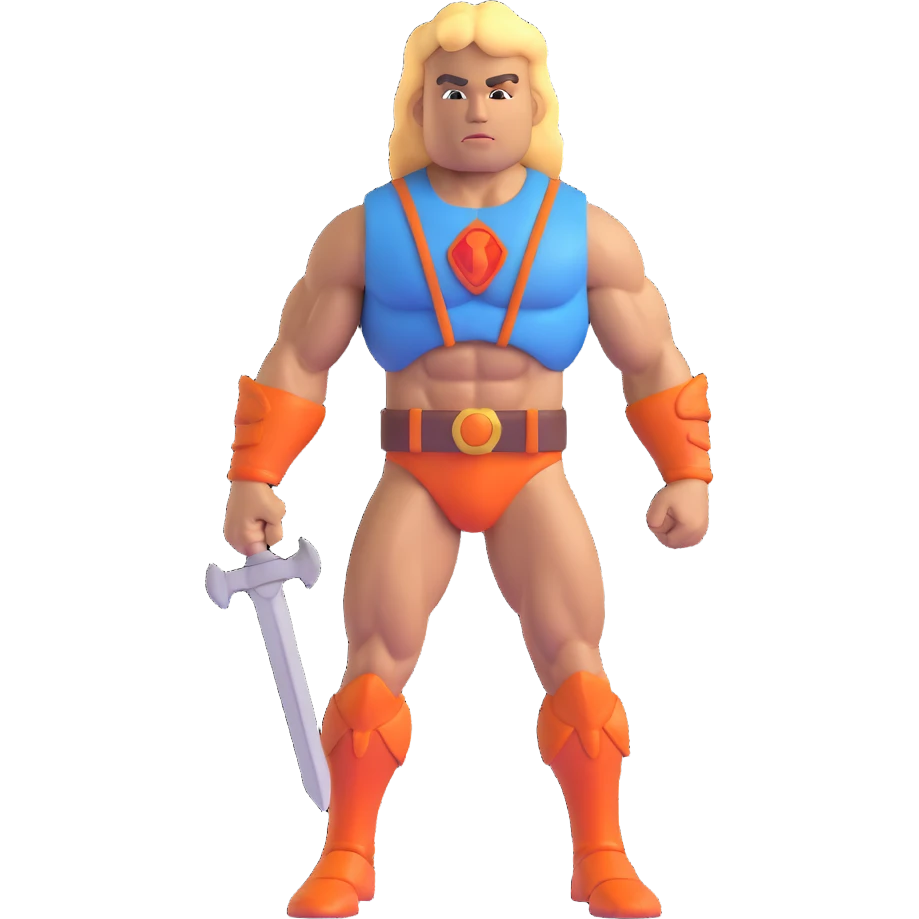 full-body He-Man character emoji