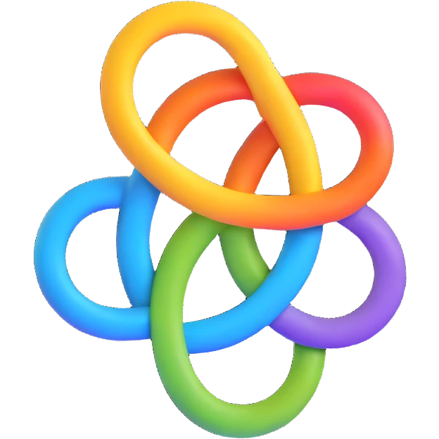gay pride two interlocked male symbols, rainbow colors, clean and modern emoji