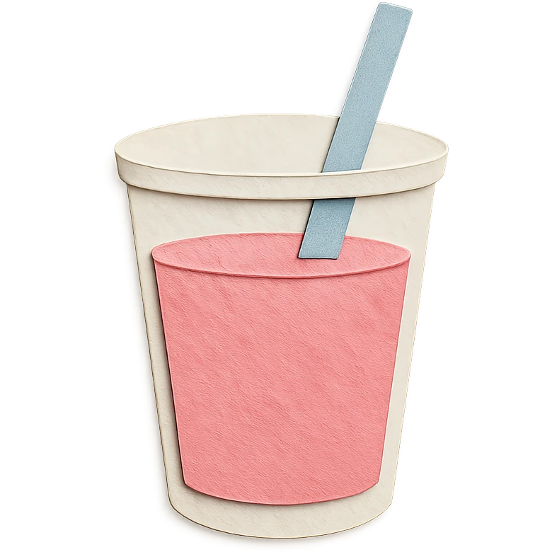 pink beverage with a straw emoji