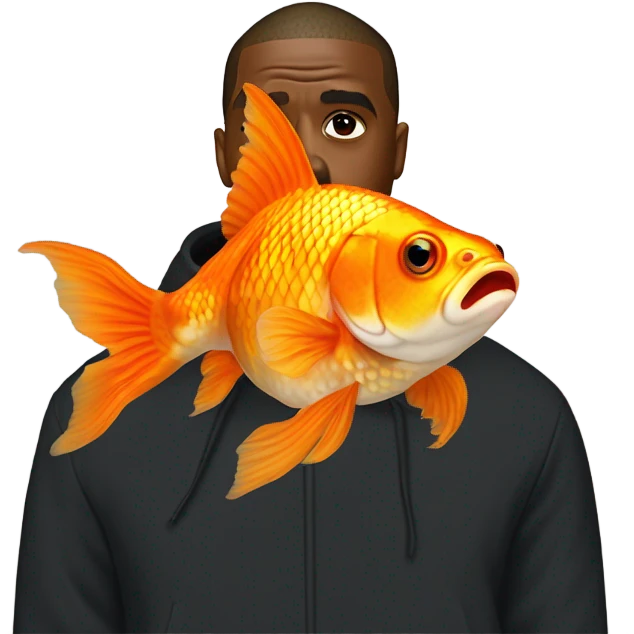 a golfish hybrid with kanye west emoji