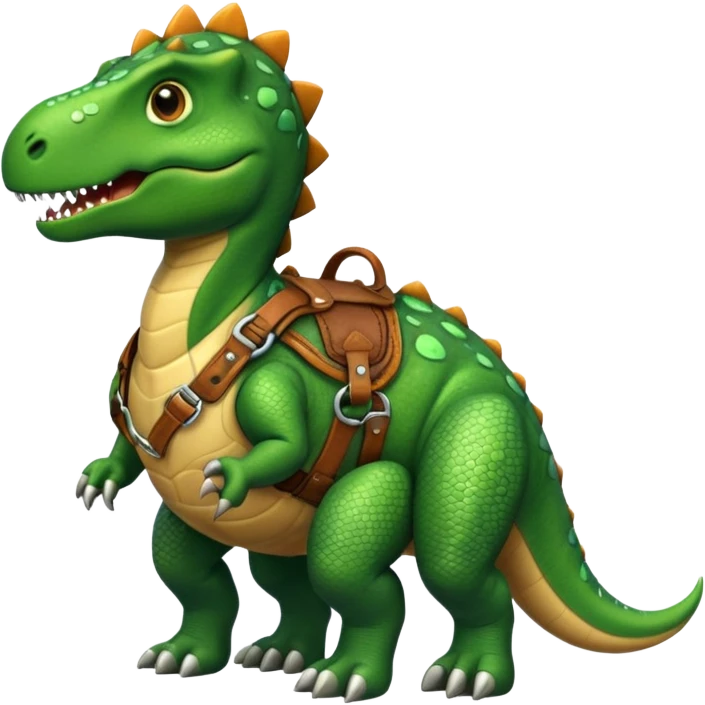 Dinosaur in harness emoji
