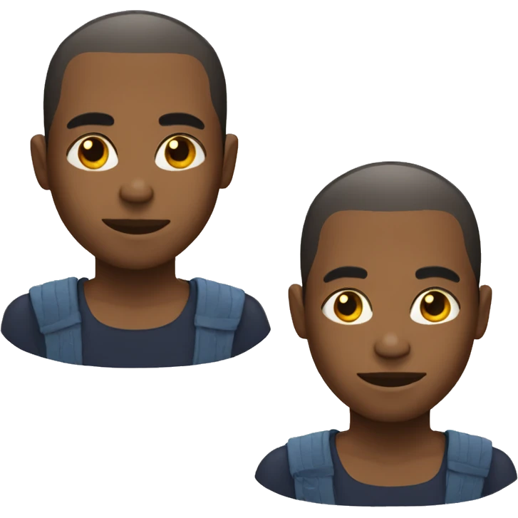 black guy with buzz cut emoji