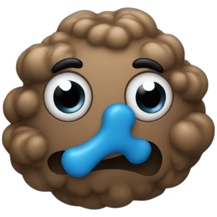 A blue poop emoji