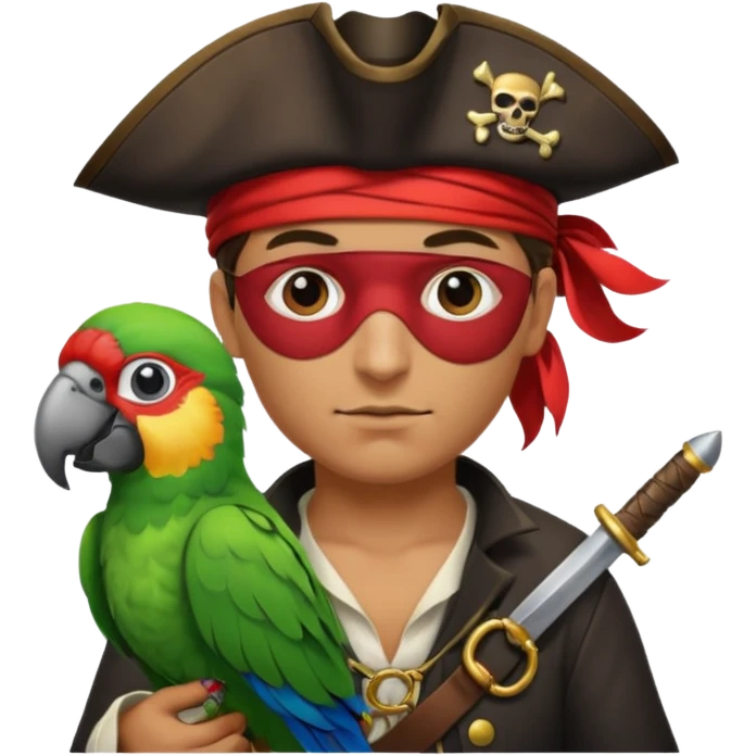 pirate and parrot emoji