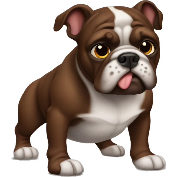 dark brown bulldog emoji