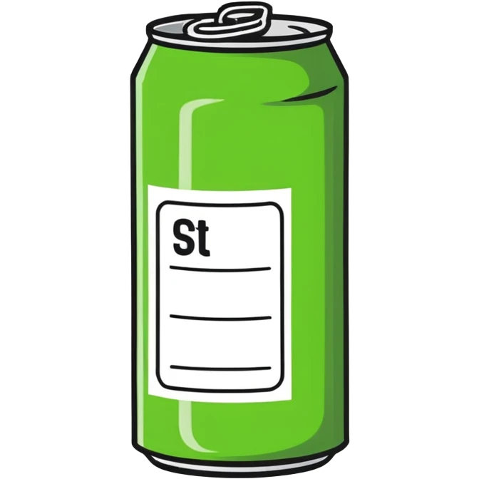 A skinny slim can of white claw alcohol with green label like real white claw emoji