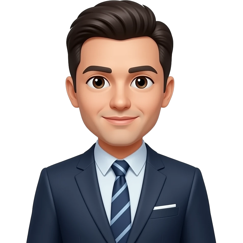 darker hair no facial hair half body business casual emoji