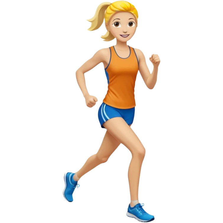 give me a tall, blonde female runner emoji