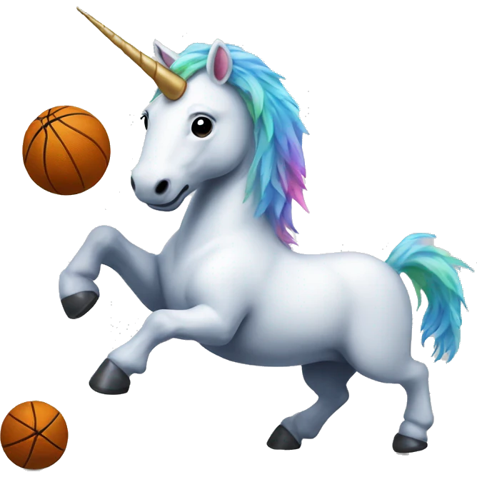 unicorn playing ball emoji