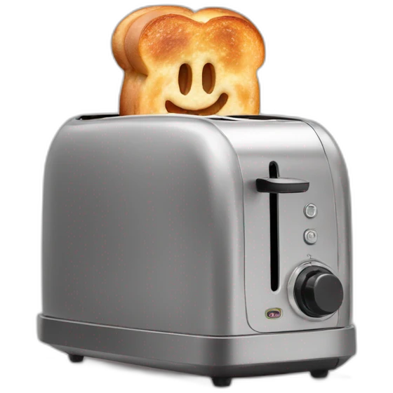 toaster with a bagel in it emoji