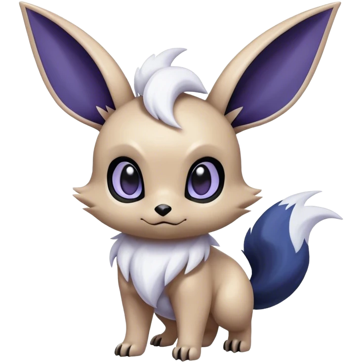 Cool Cute Kawaii Noibat-Eevee-Absol-Eevee-Pokemon Full Body emoji