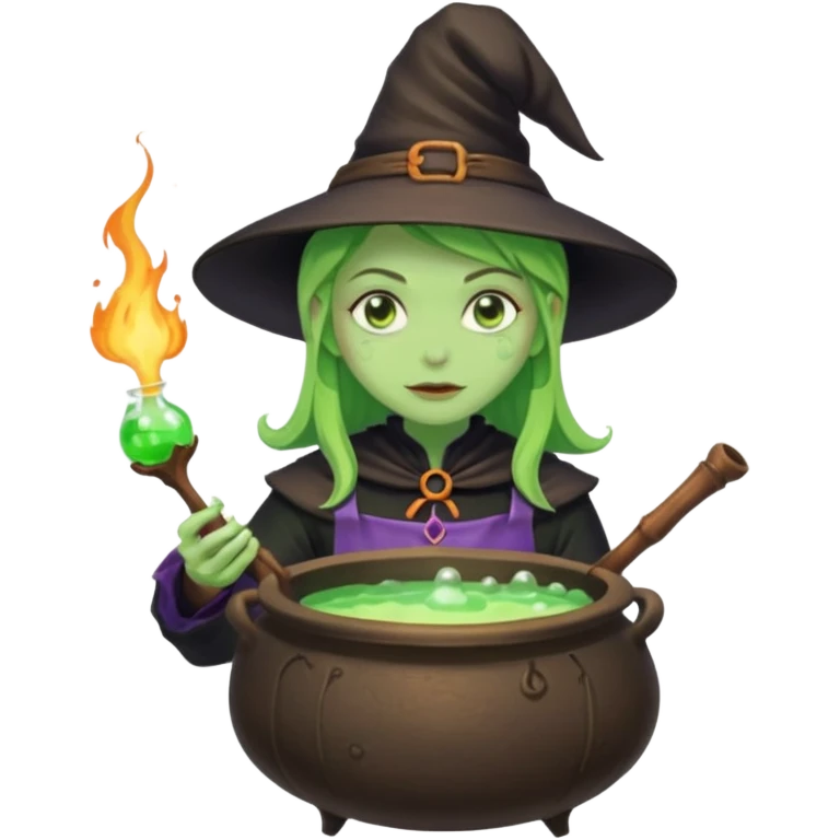 green witch cooking potion emoji