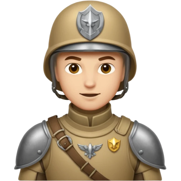 A swift auxiliary soldier in lighter armor, confidently smirks as he prepares to charge.
 emoji