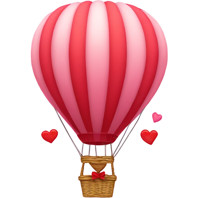 Valentine’s Day hot air balloon emoji