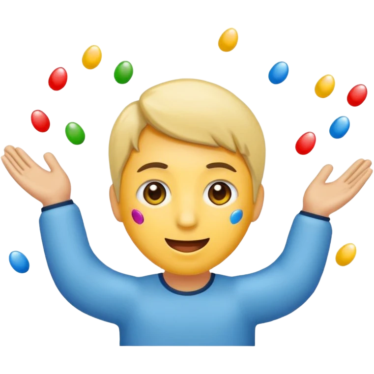 Erstell mir ein Emoji wo jemand ein Rennen gewinnt mit Konfetti emoji
