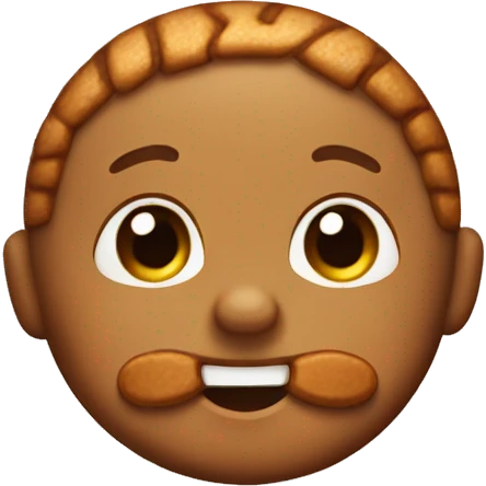Gingerbread cute emoji