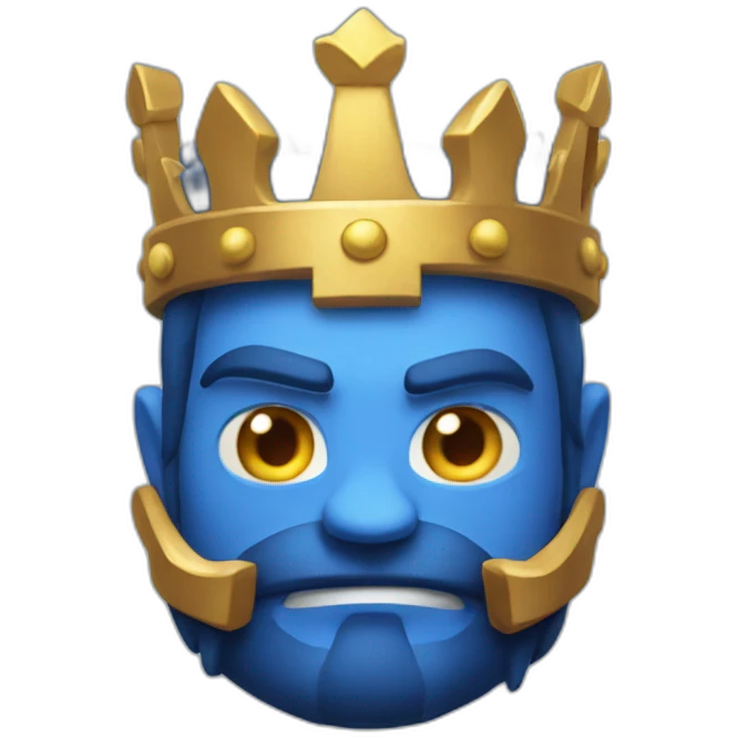 Blue king clash royale emoji