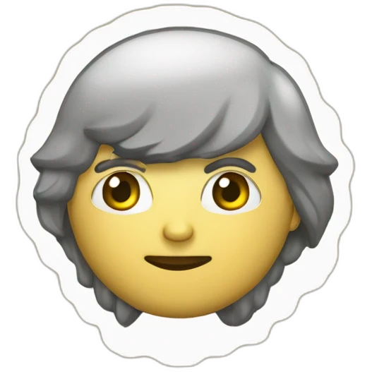 Володимир Зеленський Президент України з чорним волоссям emoji