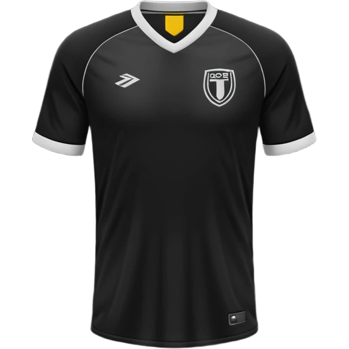 solid black plain soccer jersey emoji