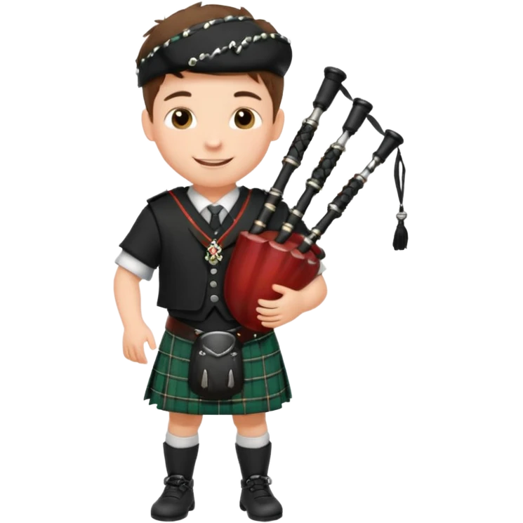 Scotch boy playing bag pipe emoji