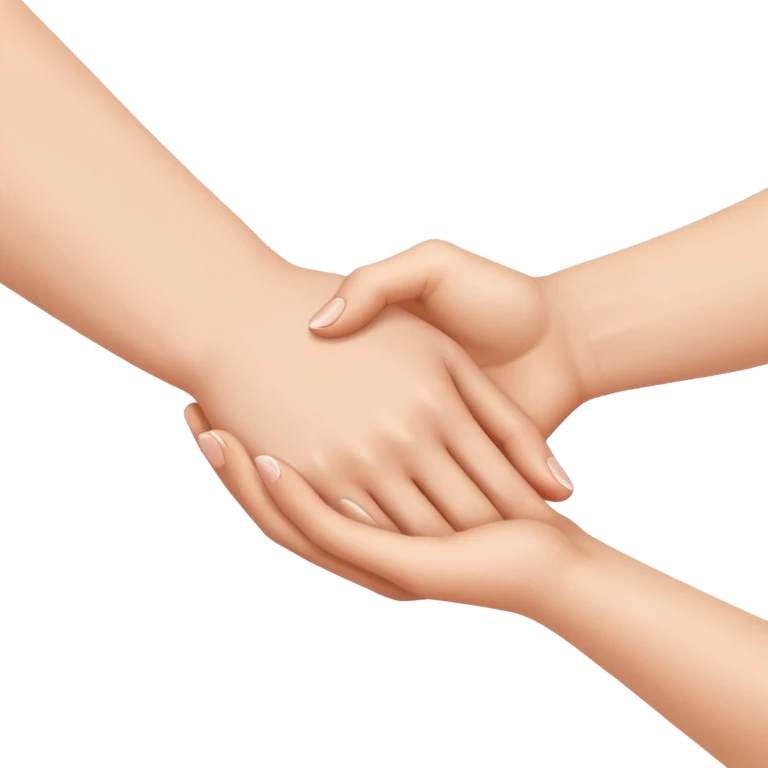 A hand holding other hand's wrist  emoji