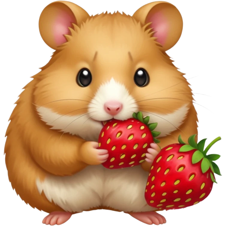 hamster eating strawberries emoji