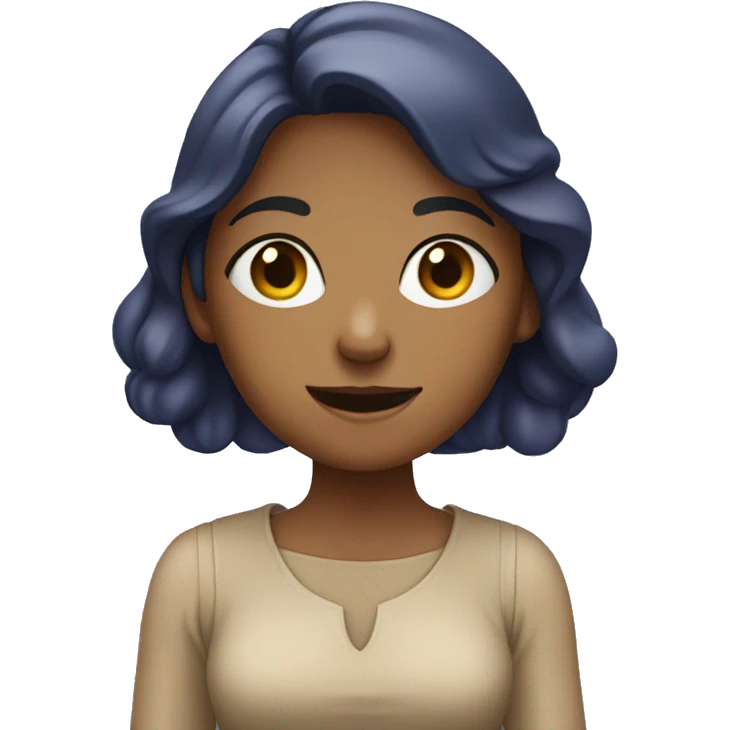 tan girl eating blueberries while standing emoji