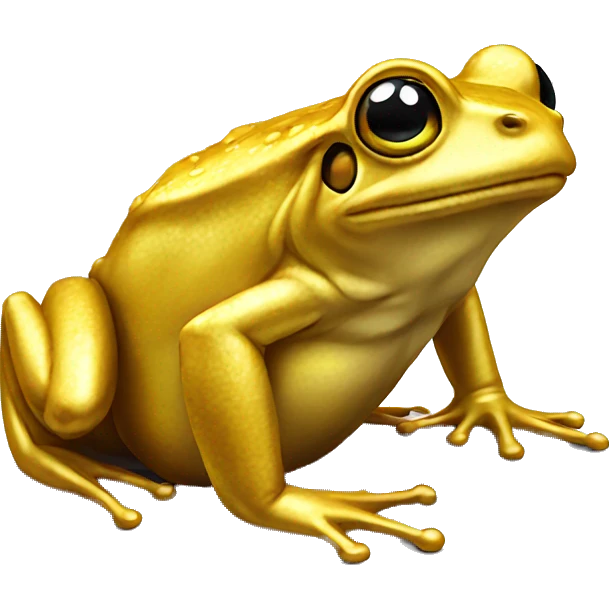 Golden frog - realism emoji
