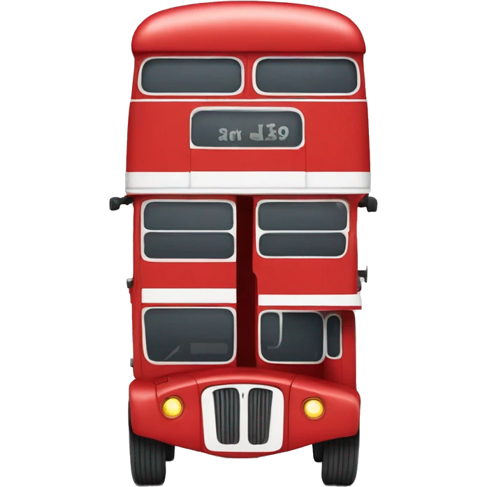 double decker red bus emoji